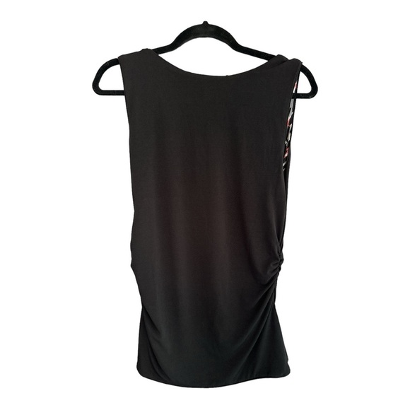 White House Black Market Reversible Abstract/Solid Black Tank Sz M - Picture 6 of 6